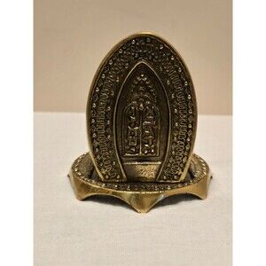 Vtg Rare Abada Israel Brass Made Mail/Napkin Holder Number & Signed